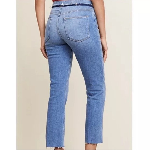 Frame Denim Le High Tie-Waist High Rise Straight-Leg Jeans size 27 - Picture 2 of 7